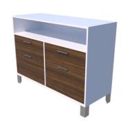 Credenza Alta Altea con 2 Cajoneras Versa