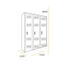 Locker Metalico 3 Puertas