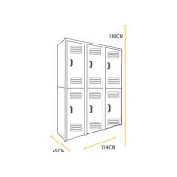 Locker Metalico 6 Puertas